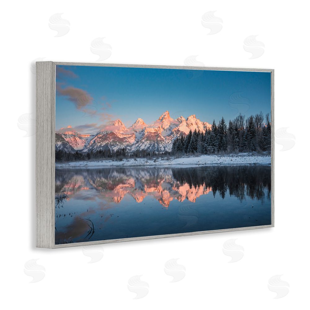 Jared Kreiss Grand Morning View Gray Framed Giclee Wall Art Print