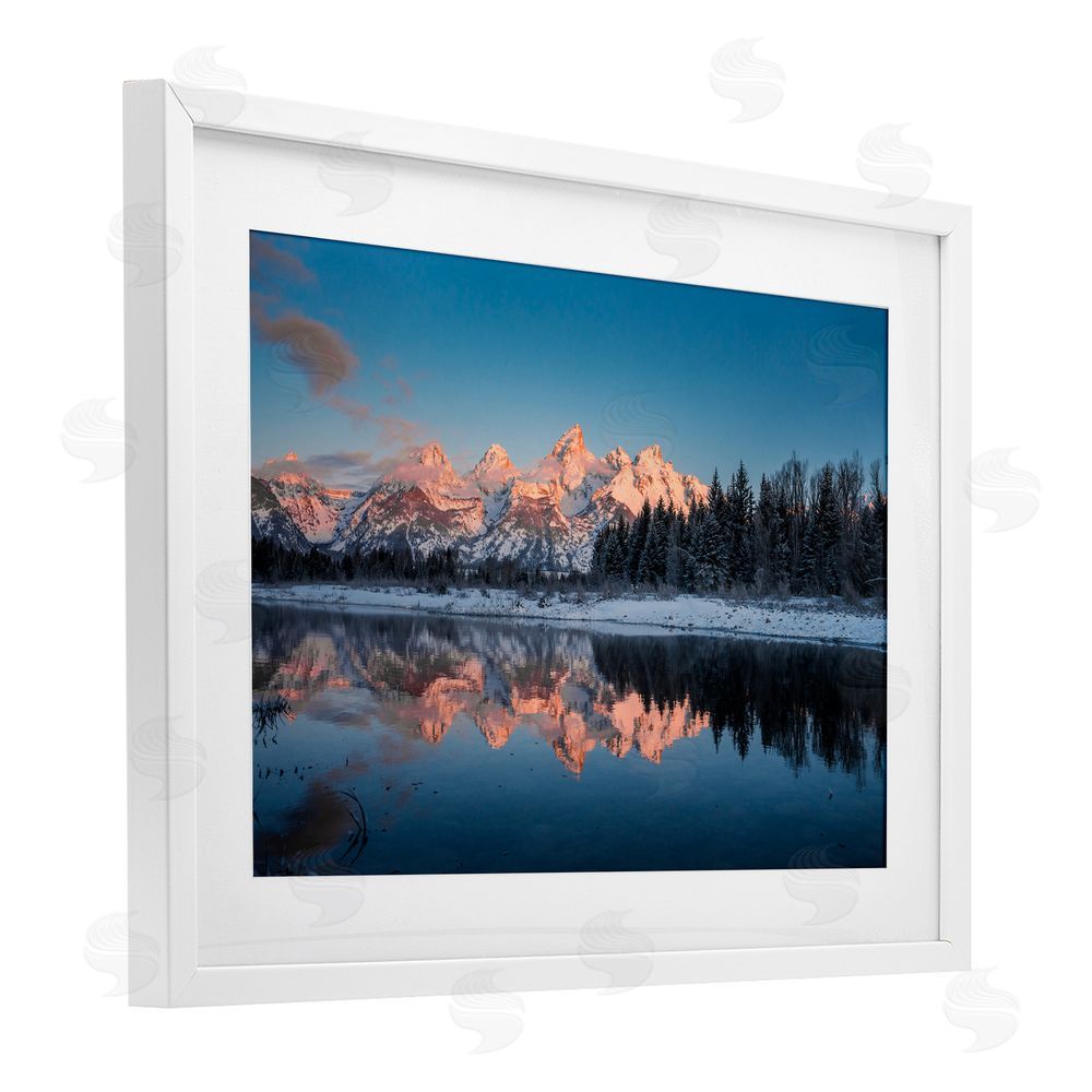 Jared Kreiss Grand Morning View White Framed Print Under Glass with Mat Wall Art