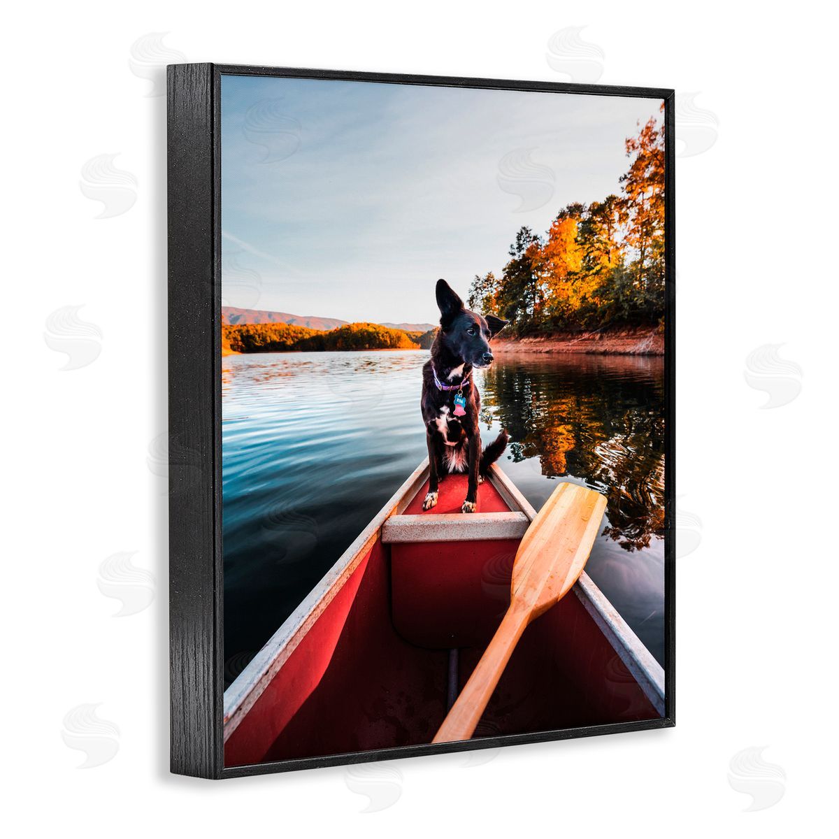 Jared Kreiss Pup And Paddles Black Framed Giclee Wall Art Print
