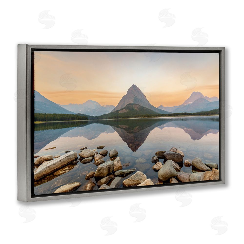 Jeff Poe Photography National Park Central Mountain Gray Floating Frame Canvas Wall Art Print