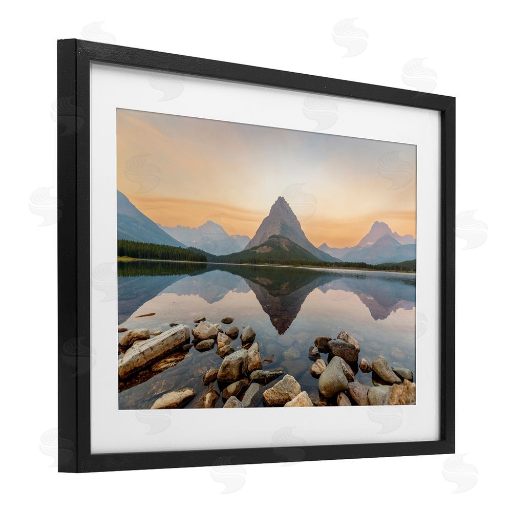 Jeff Poe Photography National Park Central Mountain Black Framed Print Under Glass with White Mat Wall Art