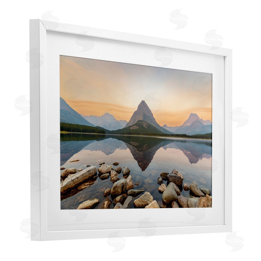 Jeff Poe Photography National Park Central Mountain White Framed Print Under Glass with Mat Wall Art