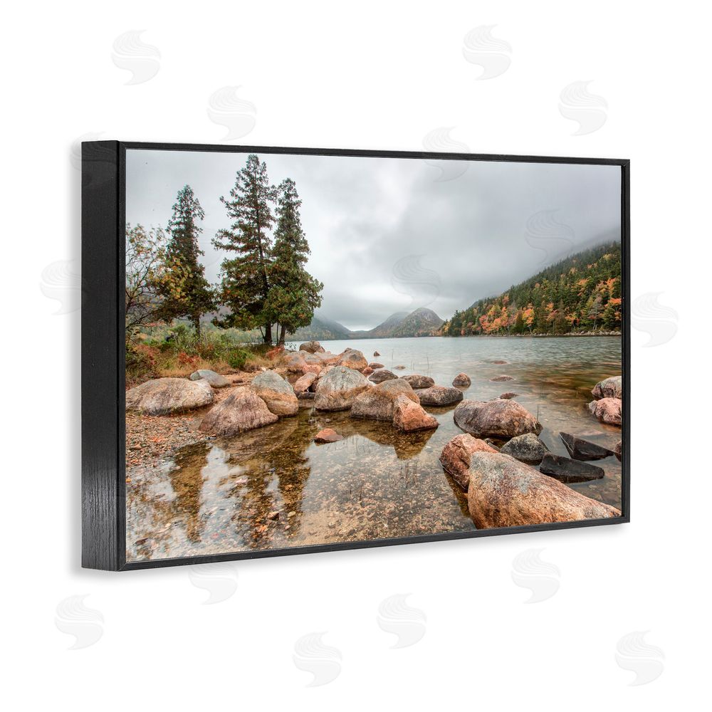 Jon Evan Pond In The Mountains Black Framed Giclee Wall Art Print