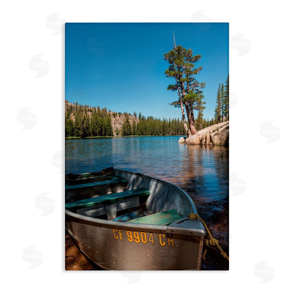 Jon Evan Bring It Back Docked Boat Canvas Wall Art Print