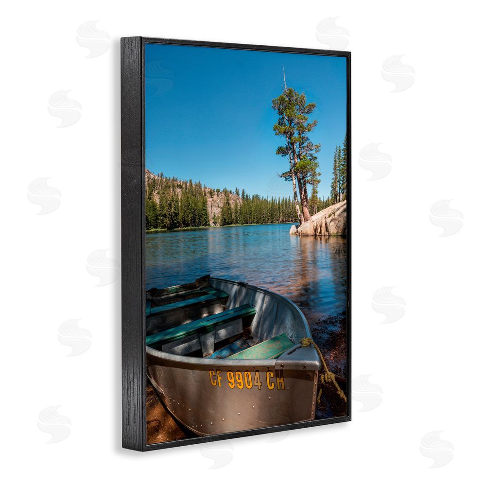 Jon Evan Bring It Back Docked Boat Black Framed Giclee Wall Art Print