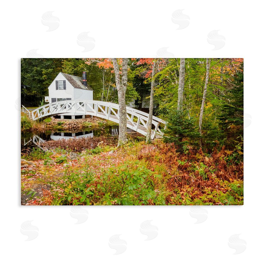 Jon Evan Bar Harbor Town Bridge Canvas Wall Art Print