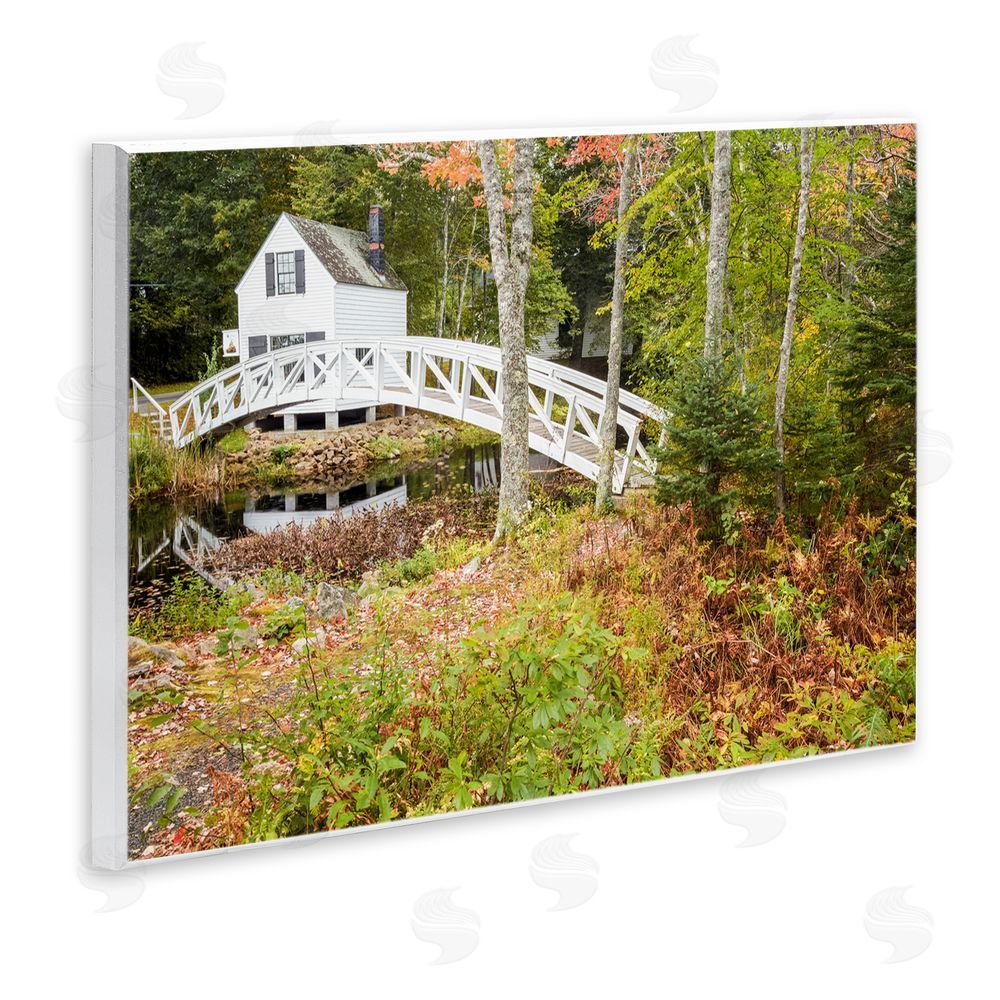 Jon Evan Bar Harbor Town Bridge Wall Plaque Art Print
