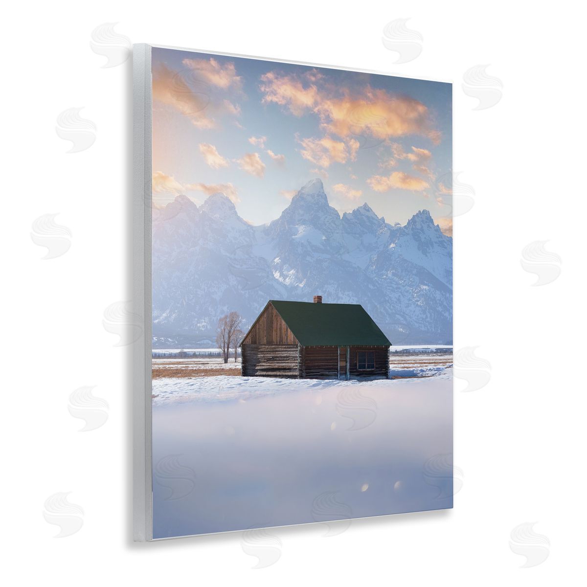 Jared Kreiss Cabin In The Snowy Tetons Wall Plaque Art Print