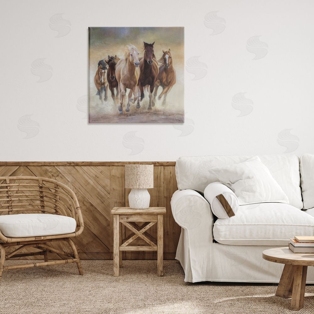 James Corwin Strong Galloping Horses Canvas Art on Wall
