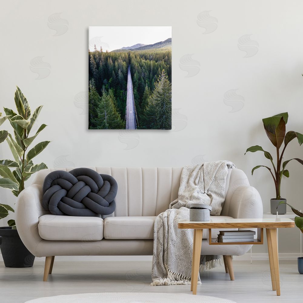 Jared Kreiss Bridge Between Pines Canvas Art on Wall