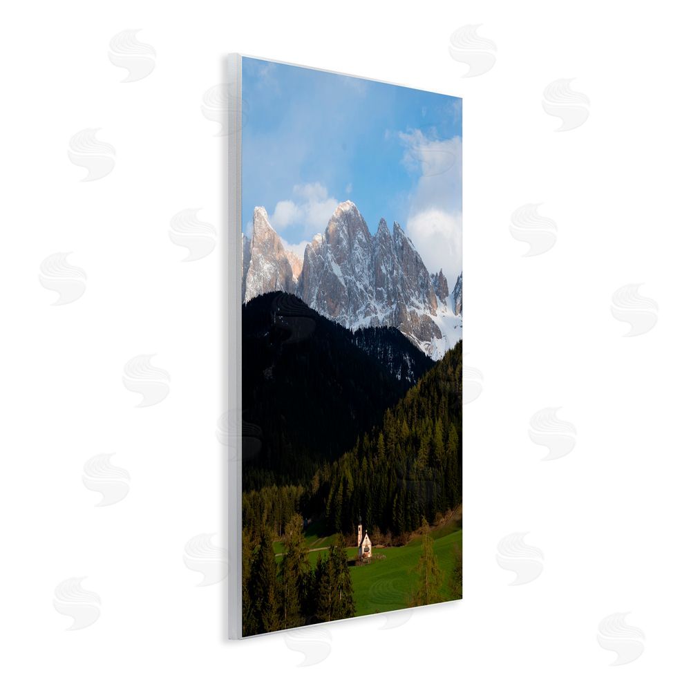 Jared Kreiss Lone Chapel in Dolomites Wall Plaque Art Print