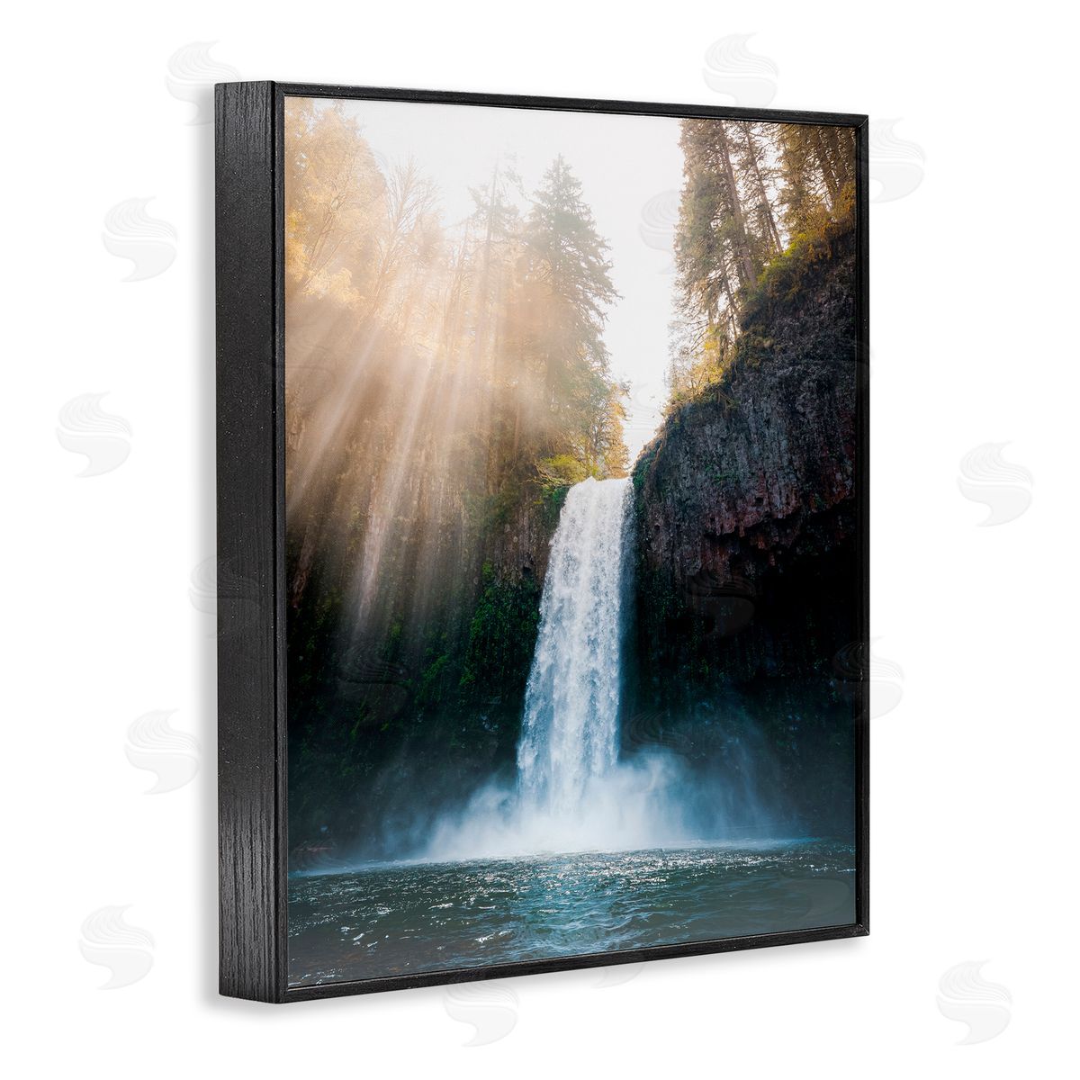 Jared Kreiss Cascading Waterfall Magic Black Framed Giclee Wall Art Print