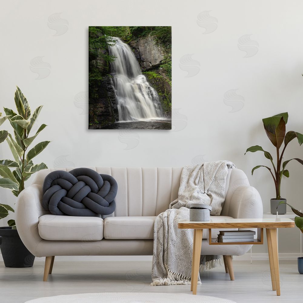 Jeff Poe Photography Lush Waterfall Flow Canvas Art on Wall