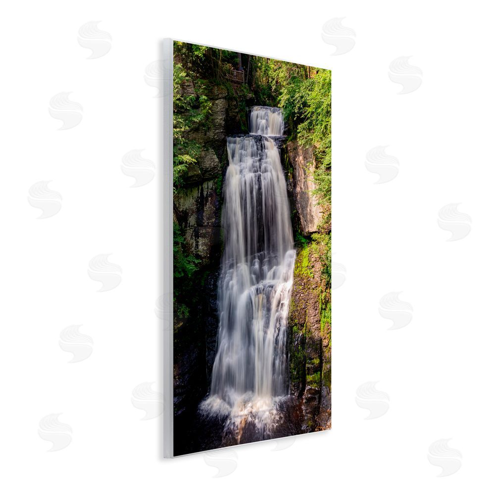 Jeff Poe Photography Cascading Forest Waterfall Wall Plaque Art Print