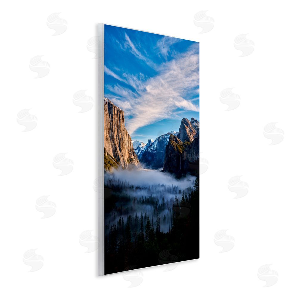 Jon Evan Half Dome With Fog Wall Plaque Art Print