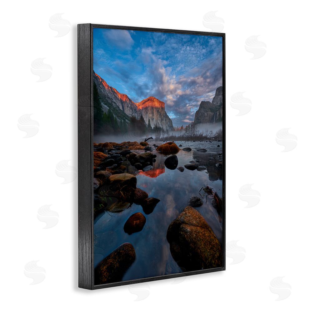 Jon Evan Morning In The Yosemite Valley Black Framed Giclee Wall Art Print
