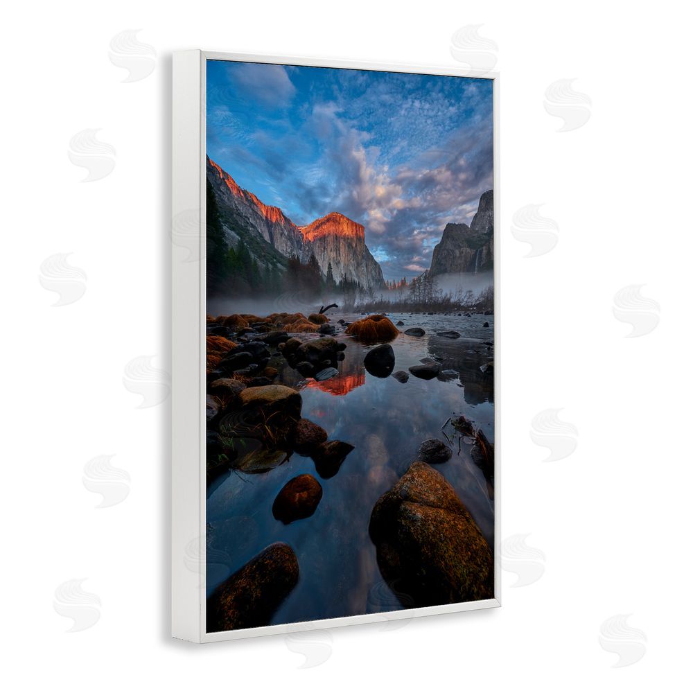Jon Evan Morning In The Yosemite Valley White Framed Giclee Wall Art Print