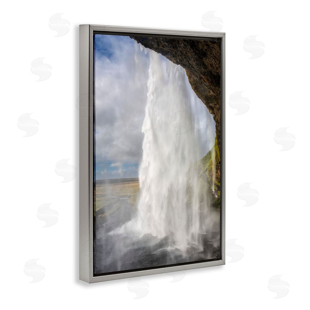 Jon Evan Through The Waters Gray Floating Frame Canvas Wall Art Print