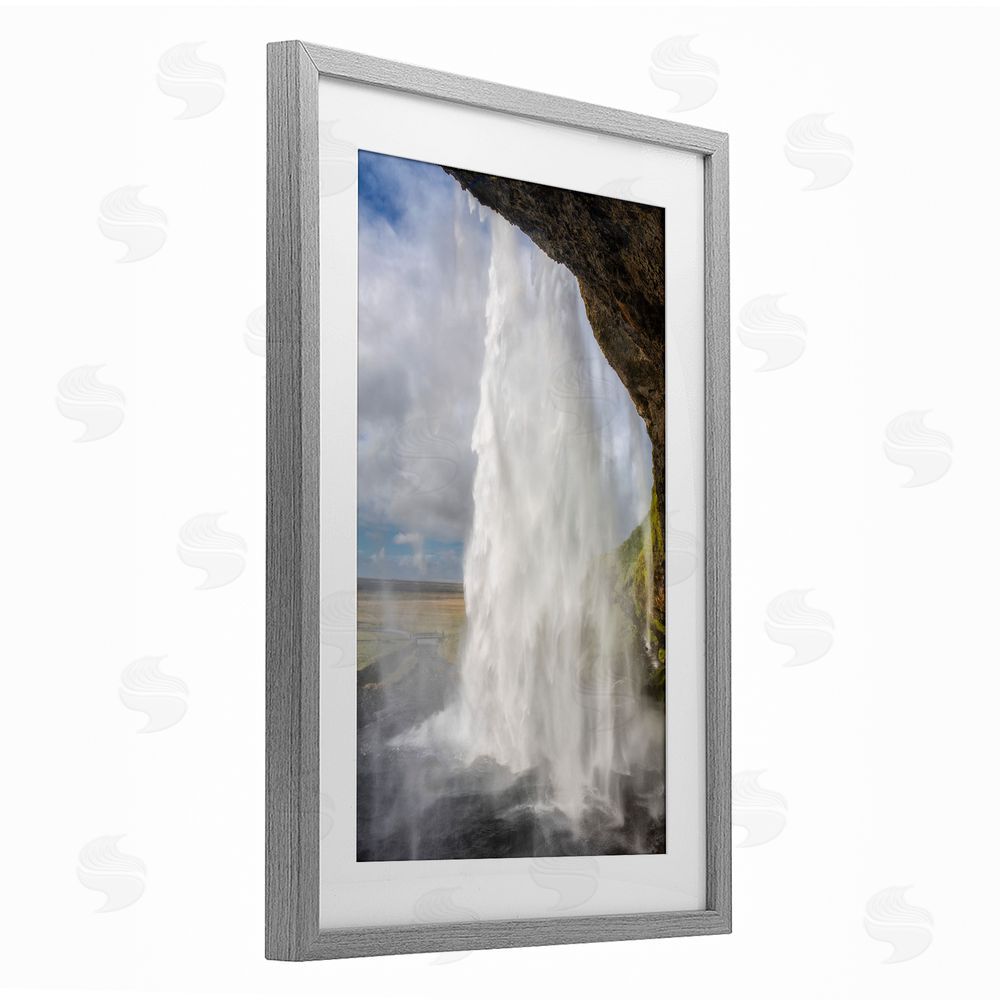 Jon Evan Through The Waters Gray Framed Print Under Glass with White Mat Wall Art