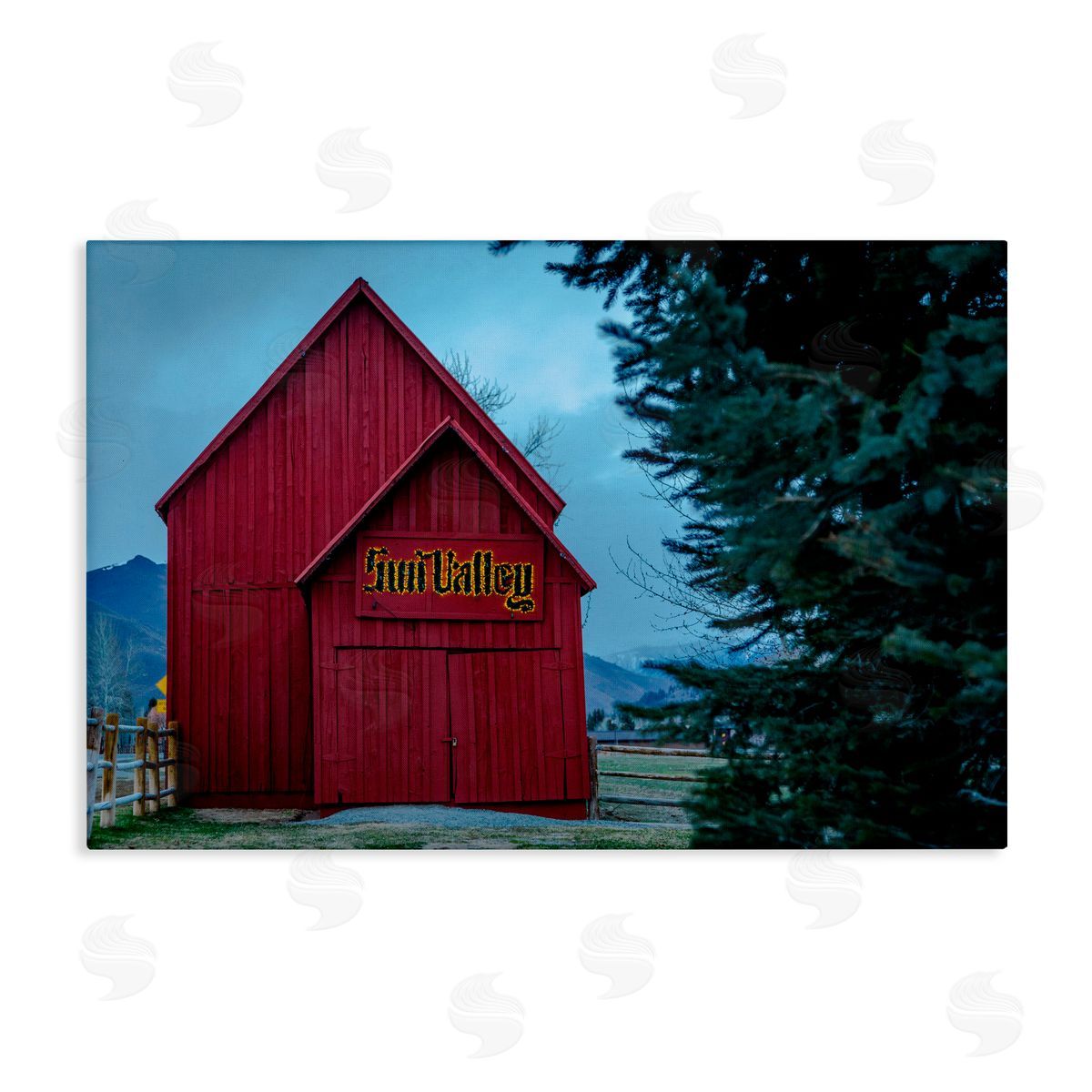 Jeff Poe Photography Red Farm Architecture Canvas Wall Art Print
