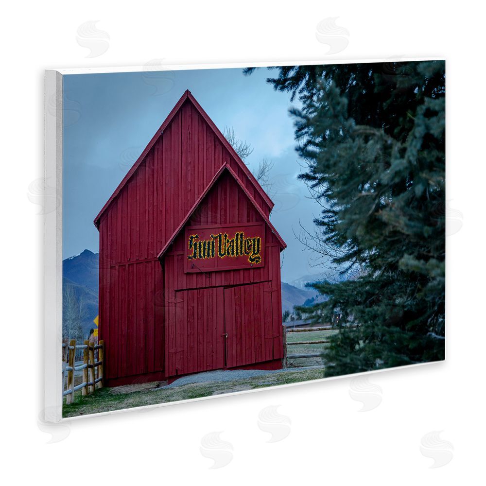 Jeff Poe Photography Red Farm Architecture Wall Plaque Art Print