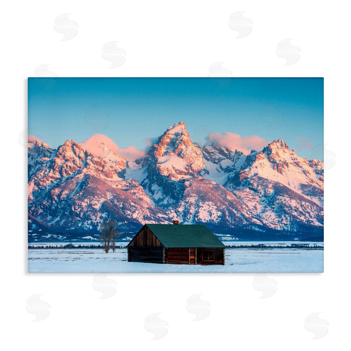 Jared Kreiss Cabin In The Glowing Tetons Canvas Wall Art Print