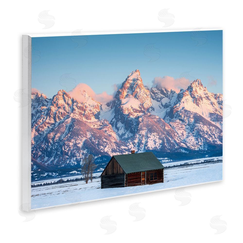 Jared Kreiss Cabin In The Glowing Tetons Wall Plaque Art Print