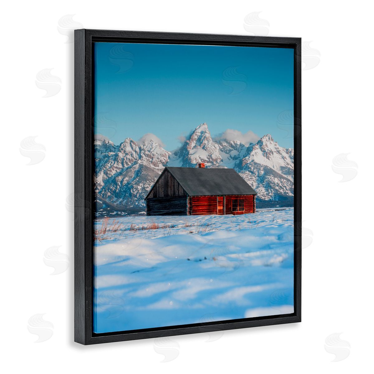 Jared Kreiss In The Shadow Of The Tetons Black Floating Frame Canvas Wall Art Print