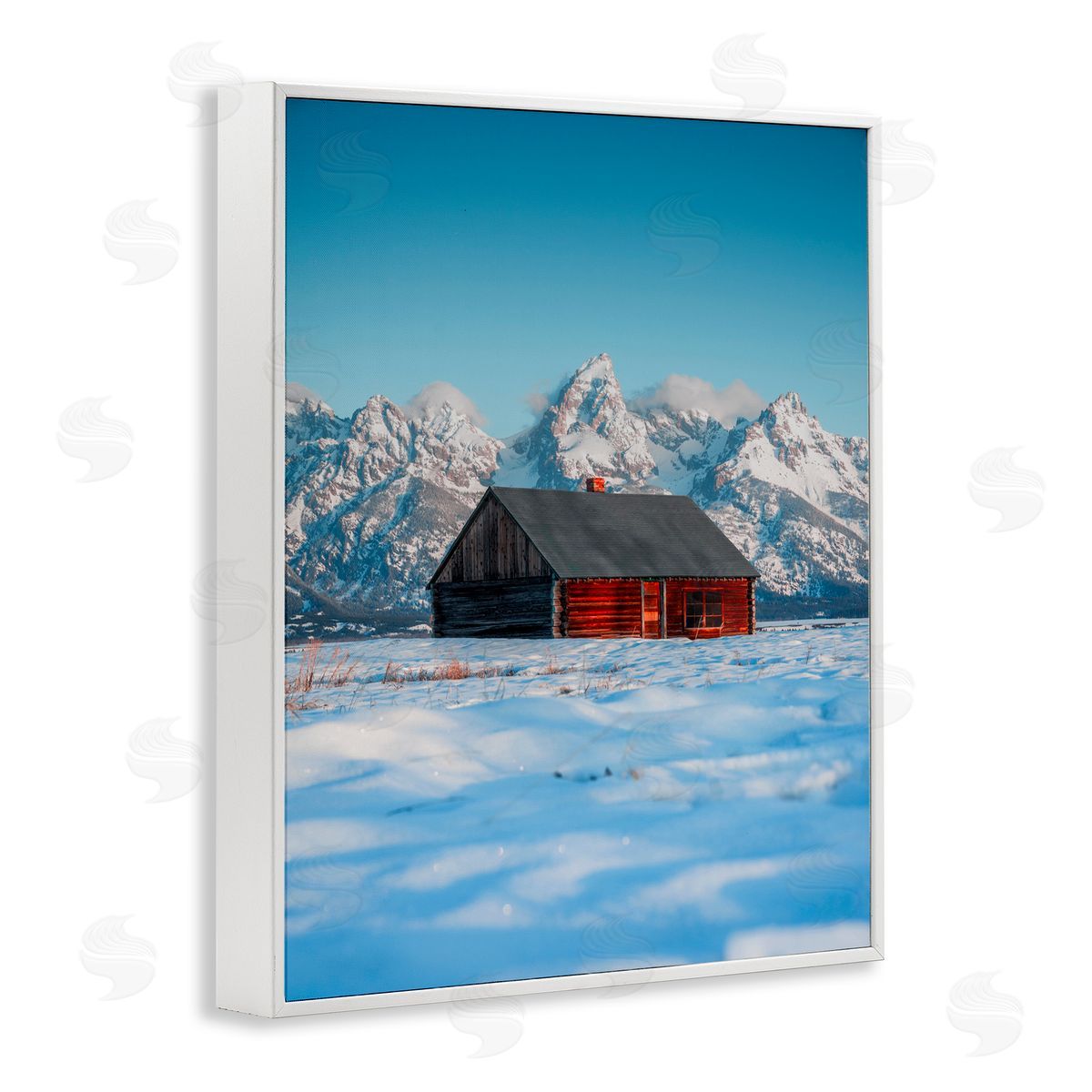 Jared Kreiss In The Shadow Of The Tetons White Framed Giclee Wall Art Print