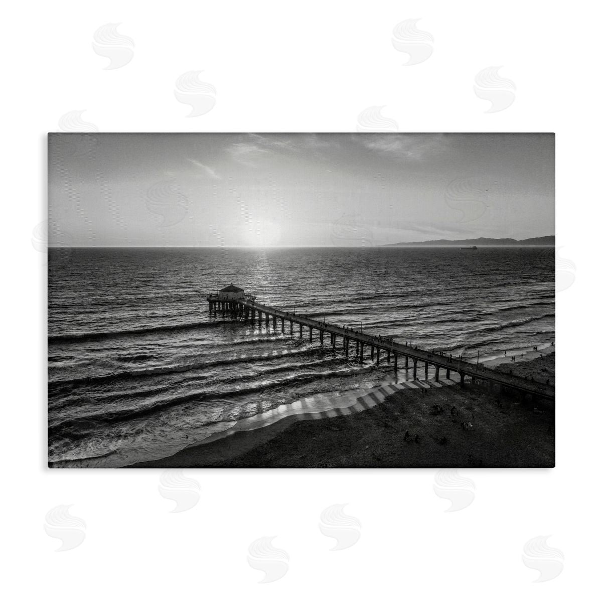 Jeff Poe Photography Serene Morning Pier Canvas Wall Art Print