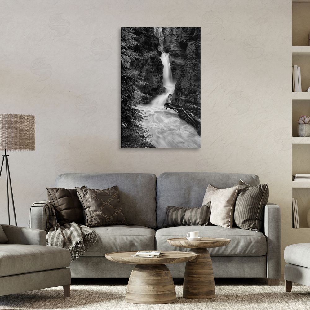 Jon Evan Banff National Park Waterfall Canvas Art on Wall