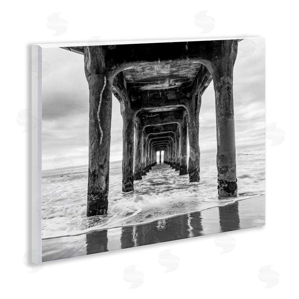 Jeff Poe Photography Pier Structure in Perspective Wall Plaque Art Print