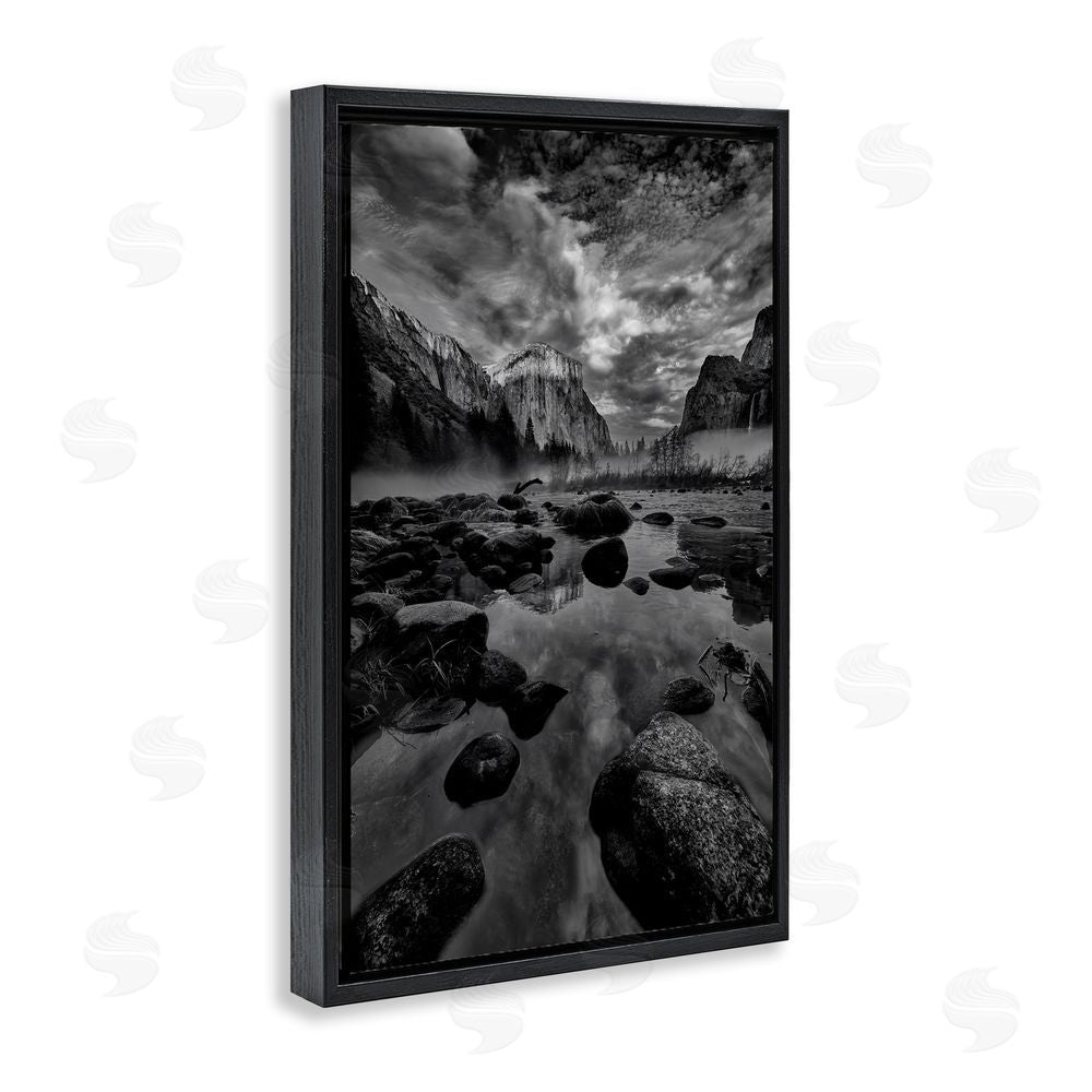 Jon Evan Morning In Yosemite Valley Black Floating Frame Canvas Wall Art Print