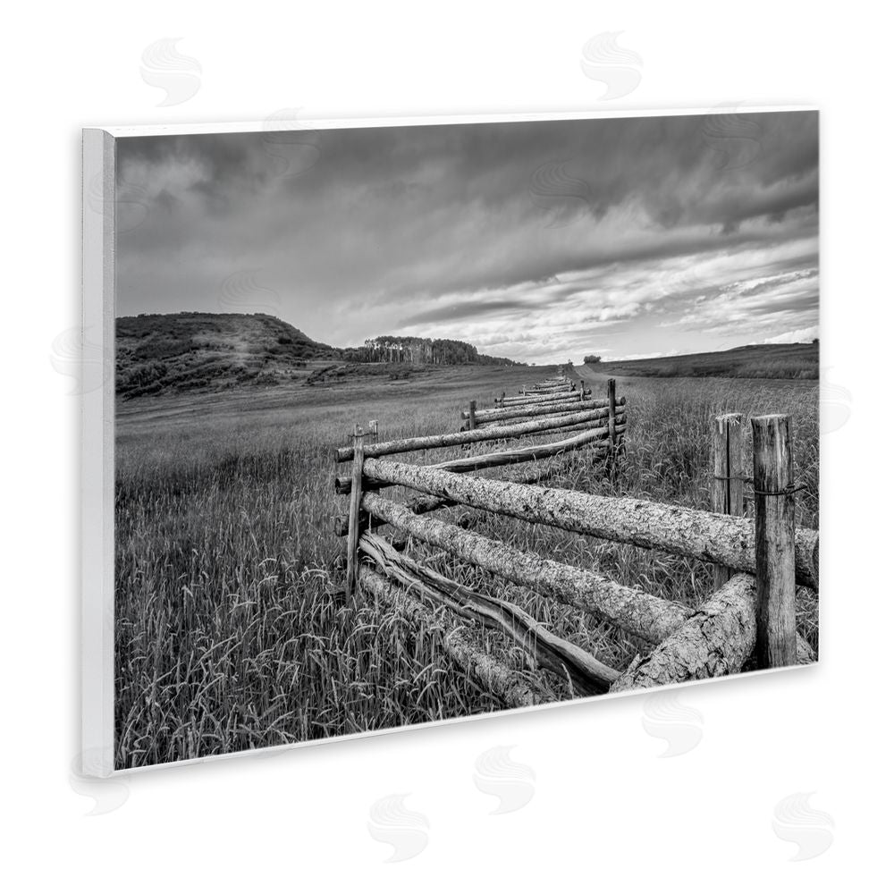 Jon Evan Zigzag Fence into Pasture Wall Plaque Art Print