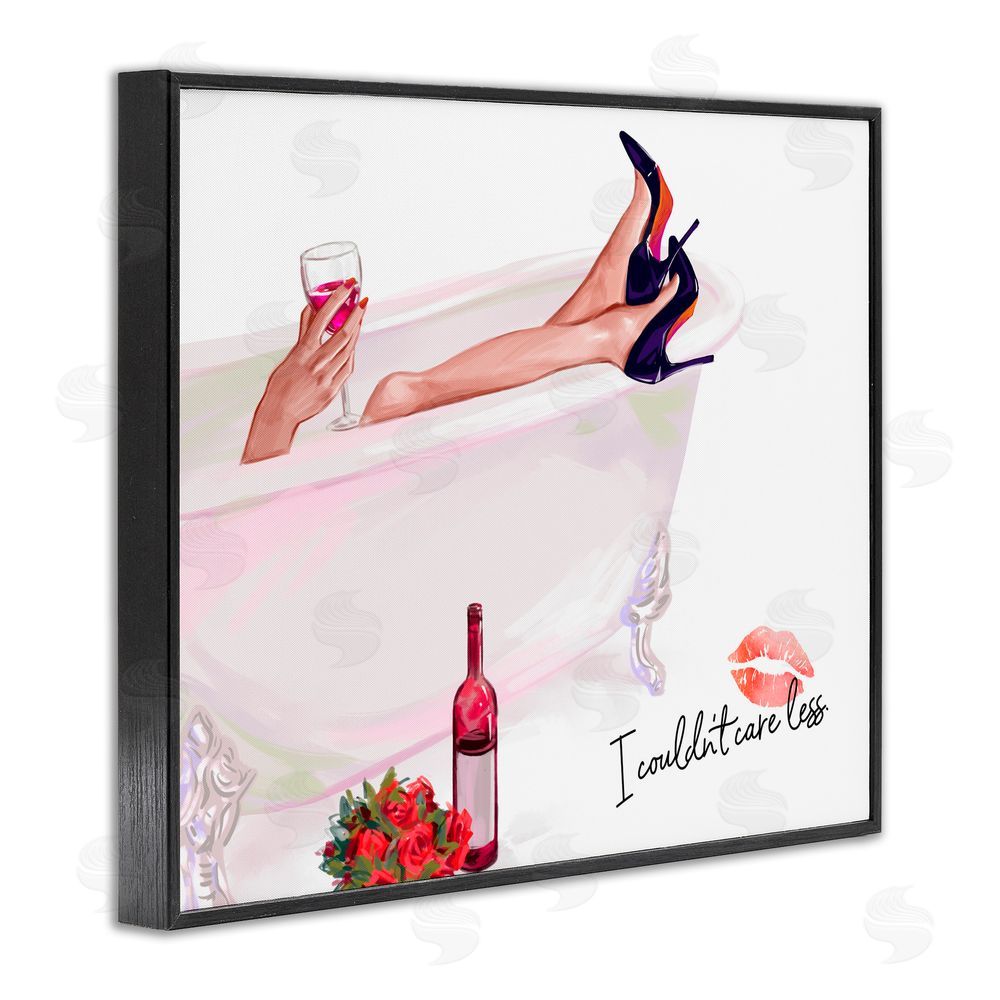 Ziwei Li Couldn't Care Less Tub Black Framed Giclee Print Wall Art