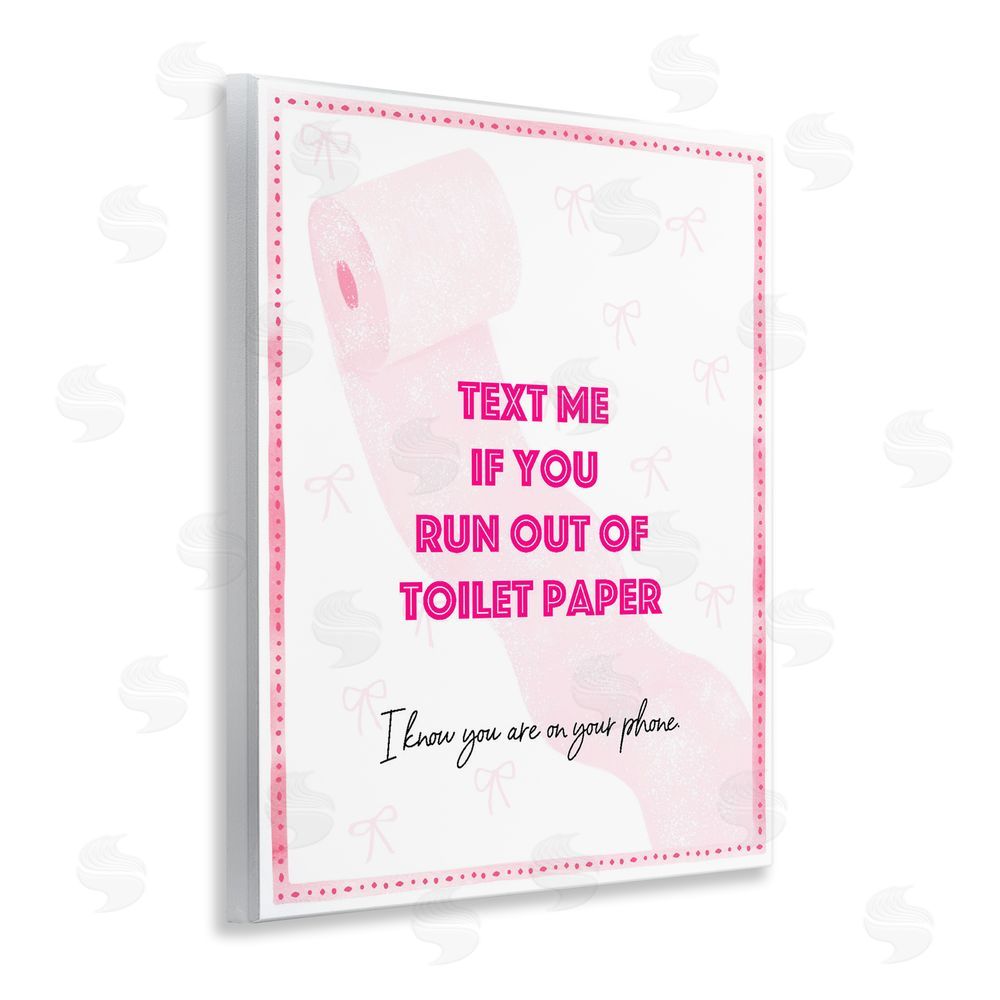 Ziwei Li Pink Text for Toilet Paper Wooden Wall Plaque Art Print