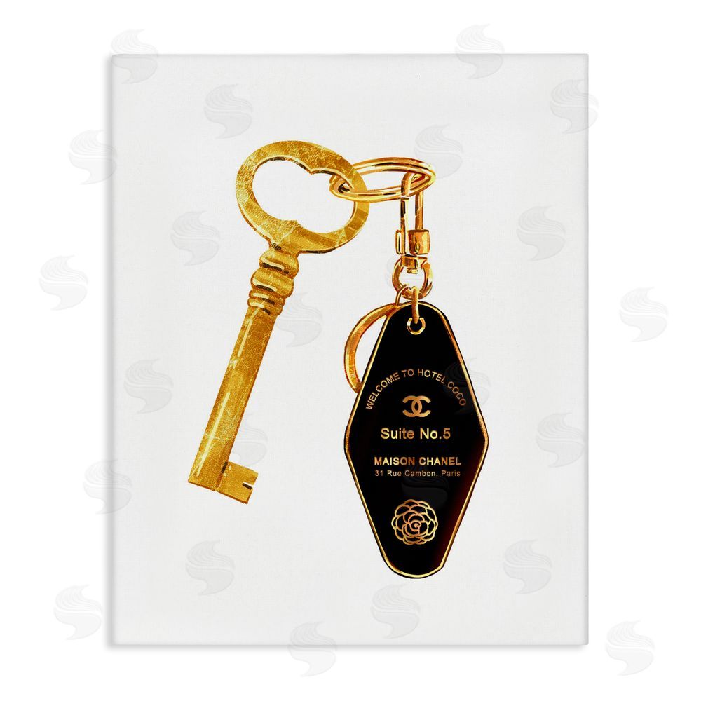 Ziwei Li Luxury Fashion Key Stretched Canvas Wall Art Print