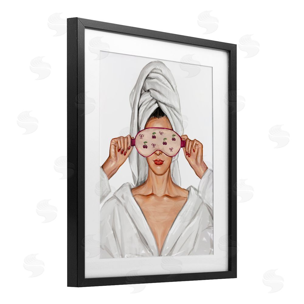 Ziwei Li Cherry Eye Mask Fashionista Black Framed Print Under Glass Wall Art