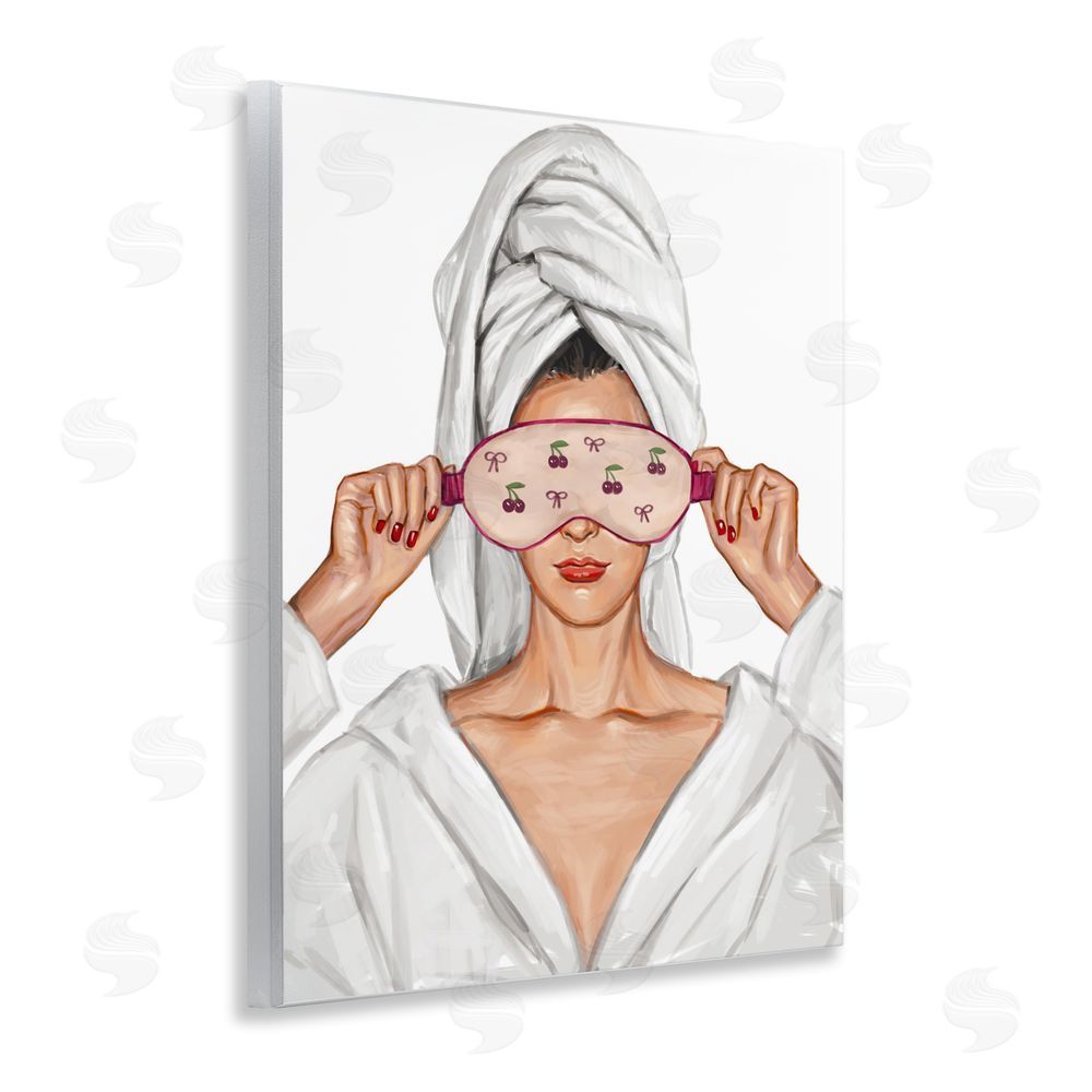Ziwei Li Cherry Eye Mask Fashionista Wooden Wall Plaque Art Print