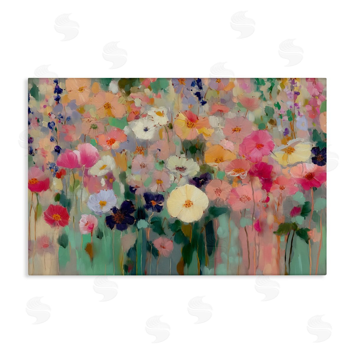 Annabelle Hall Teachers Poppies Modern Drip Canvas Wall Art Print