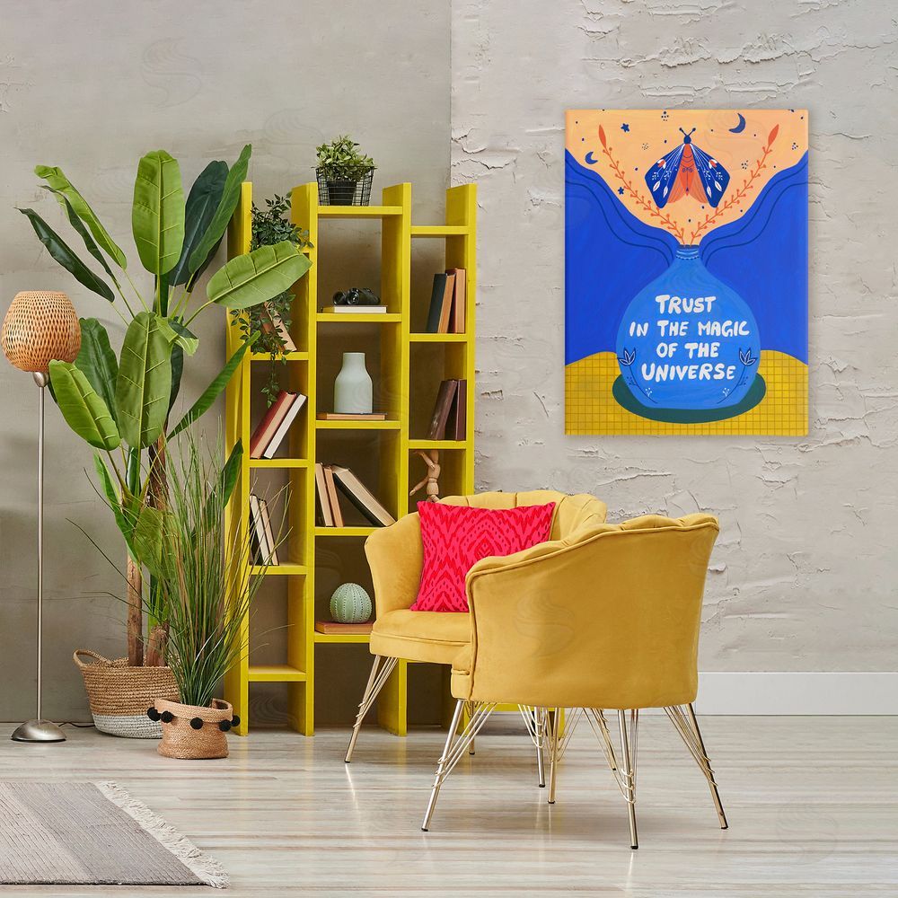 Nabeela Rumi Trust In Magic Of Universe Stretched Canvas Wall Art Print in Room