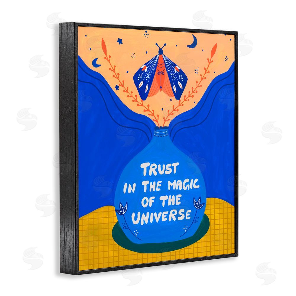 Nabeela Rumi Trust In Magic Of Universe Black Framed Giclee Print Wall Art