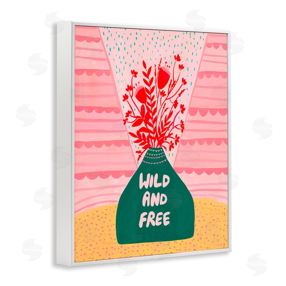 Nabeela Rumi Midcentury Wild And Free White Framed Giclee Print Wall Art