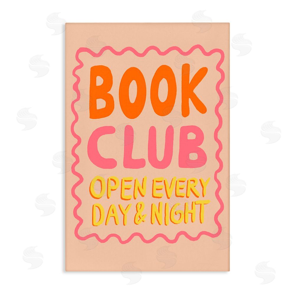 Florentina Dolci Book Club Day & Night Stretched Canvas Wall Art Print