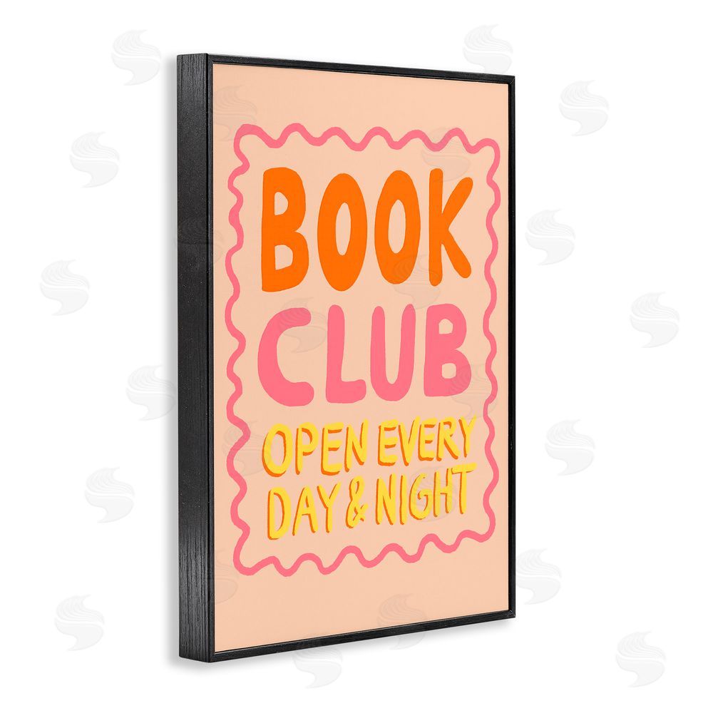 Florentina Dolci Book Club Day & Night Black Framed Giclee Print Wall Art