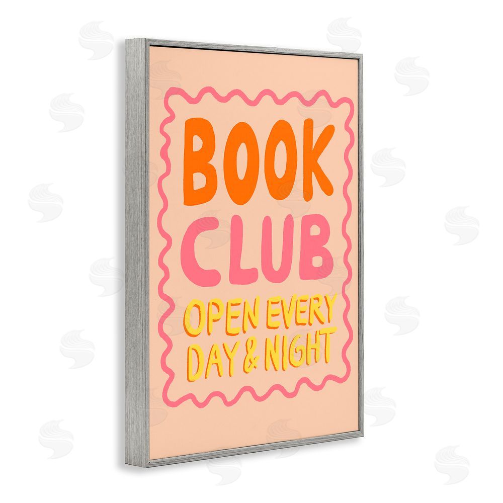 Florentina Dolci Book Club Day & Night Gray Framed Giclee Print Wall Art
