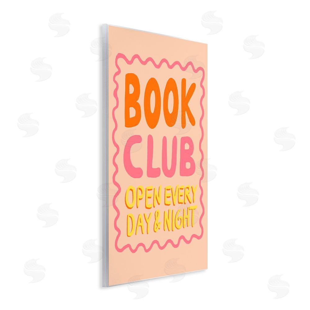Florentina Dolci Book Club Day & Night Wooden Wall Plaque Art Print