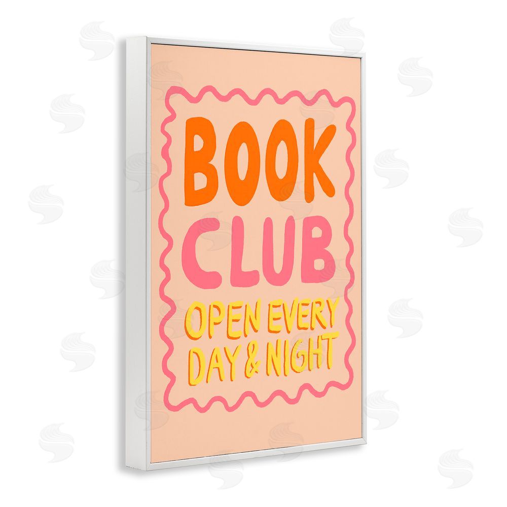 Florentina Dolci Book Club Day & Night White Framed Giclee Print Wall Art