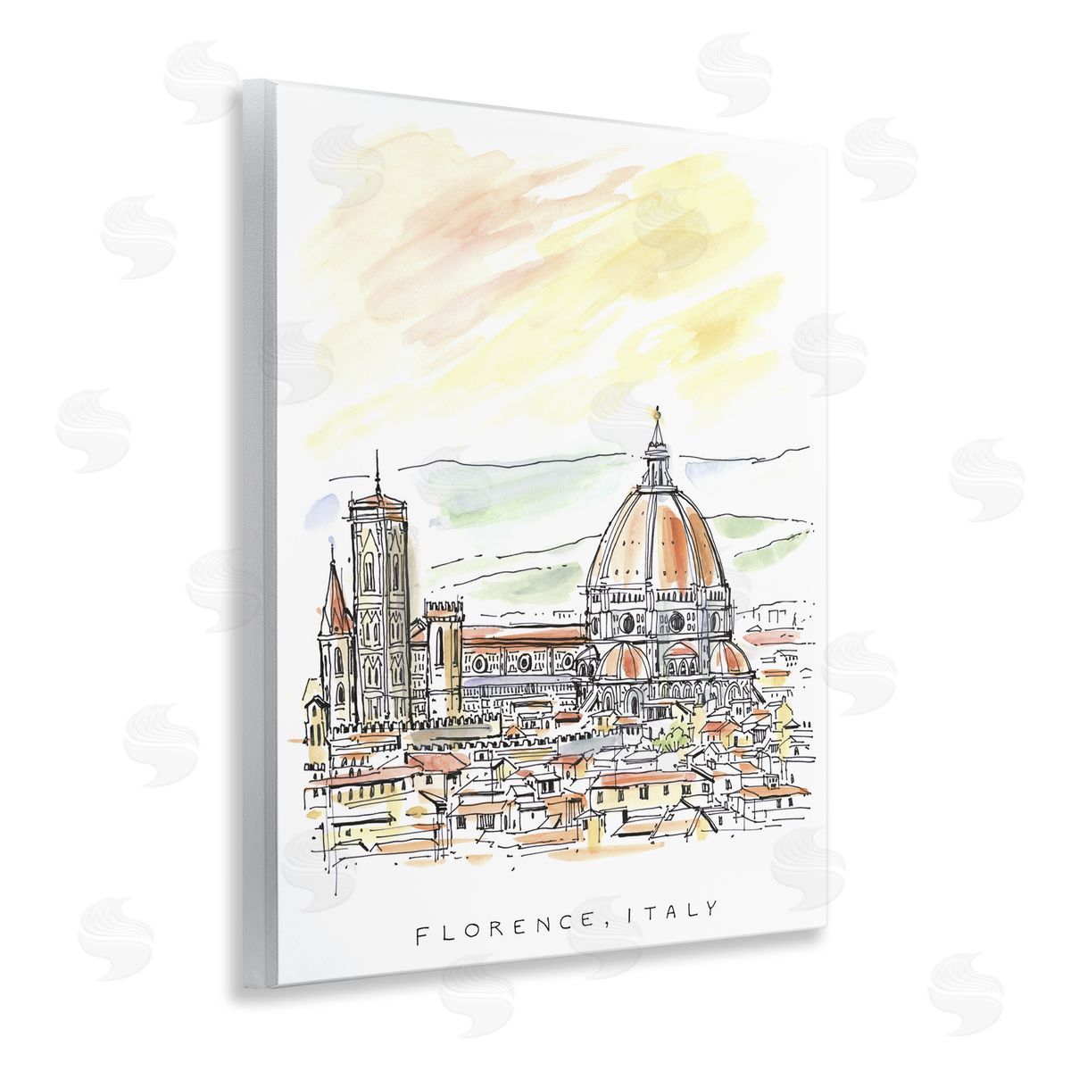 Angela Steahling Minimal Florence Skyline Wall Plaque Art Print