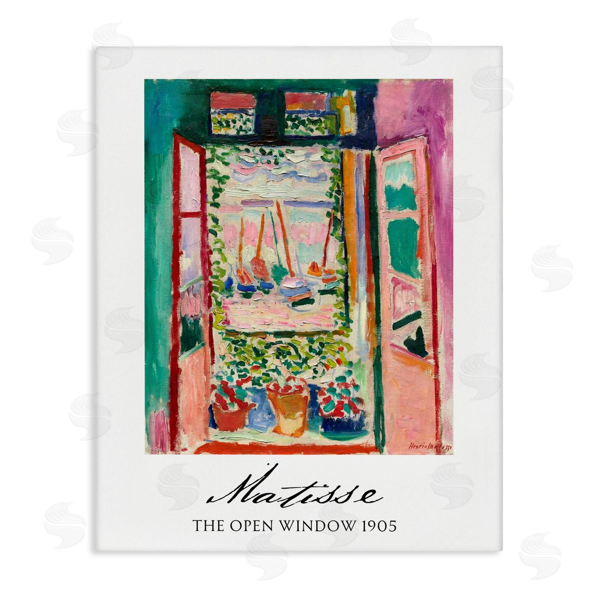 Vintage Hustle The Open Window Matisse Stretched Canvas Wall Art Print